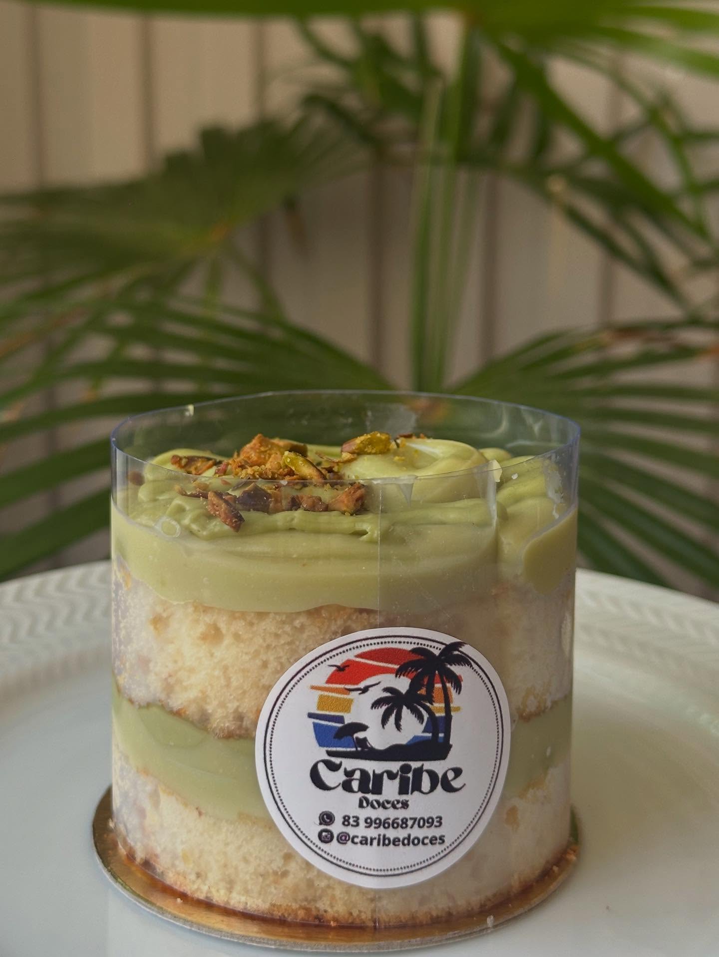 Bolo de pote de pistache